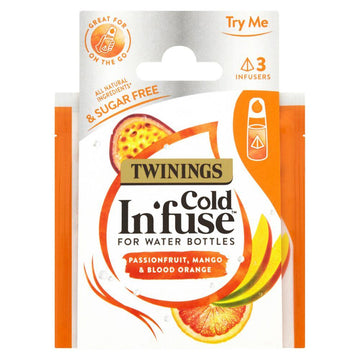 Cold In'Fuse For Water Bottles Passionfruit Mango & Orange - 3 Infusers